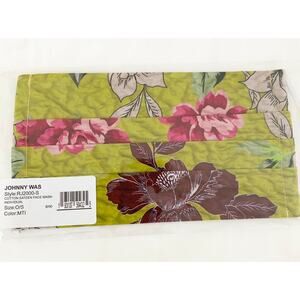 JOHNNY WAS Face Mask Designer Cotton Floral Filter Pocket Face Covering Washable